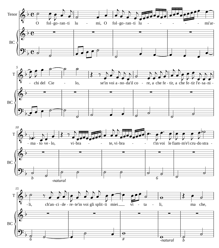 О, ослепительные огни (O folgoranti lumi)