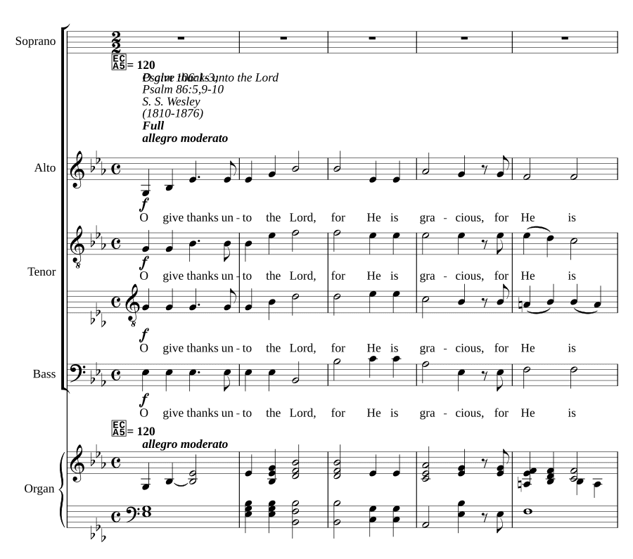 О воздай благодарение (O give thanks)