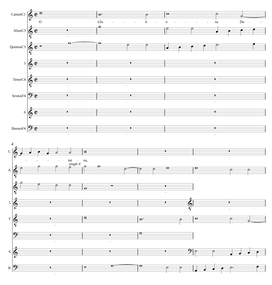 О, славная Госпожа (O gloriosa Domina a 6)
