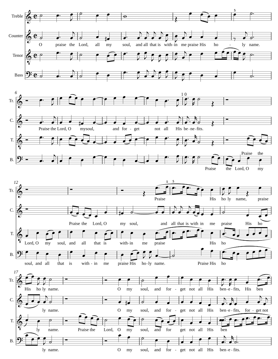 Хвали Господа, душа моя (O praise the Lord, O my soul)