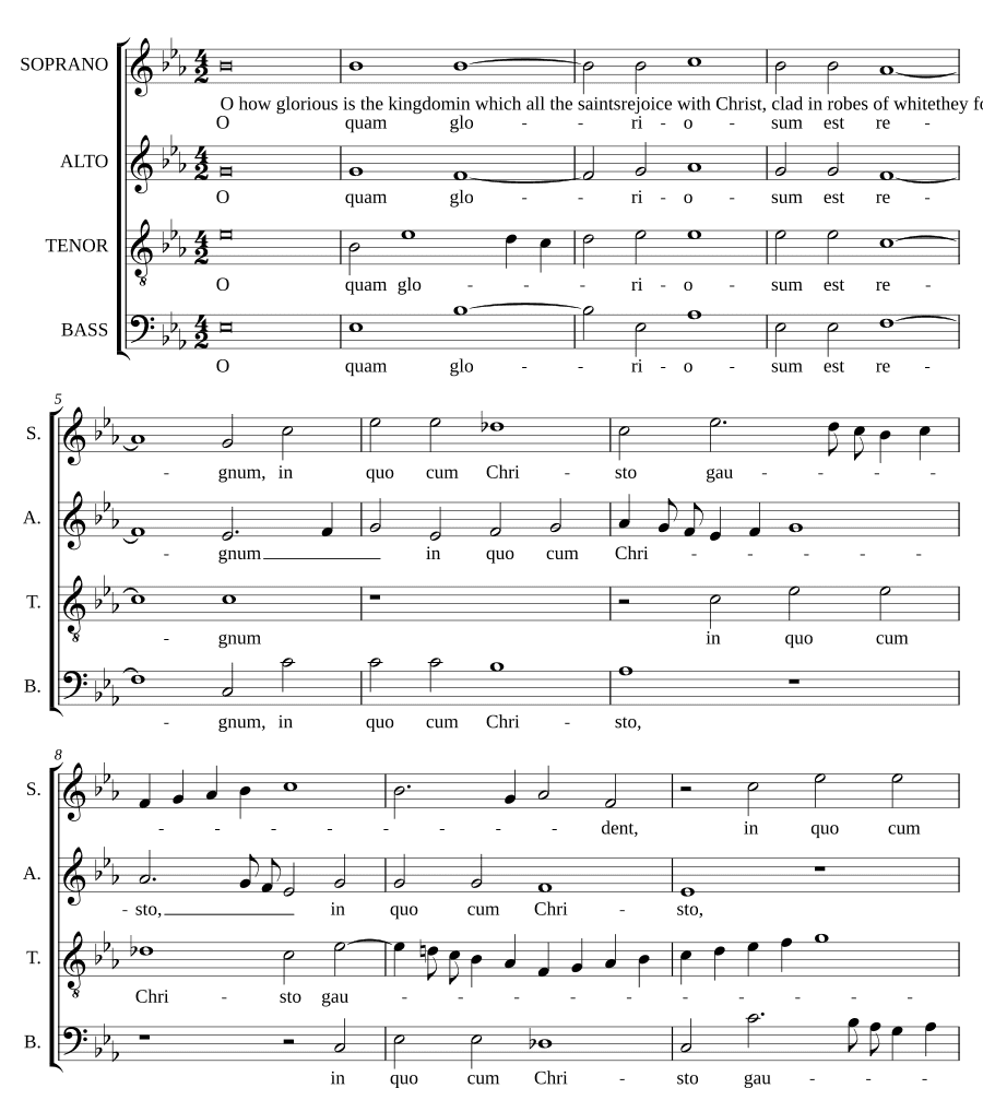 О как славно царство (O quam gloriosum est regnum)
