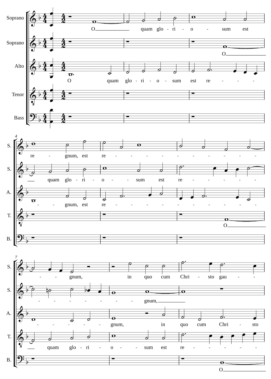 О как славно царство — Благословение и слава (O quam gloriosum est regnum - Benedictio et claritas)