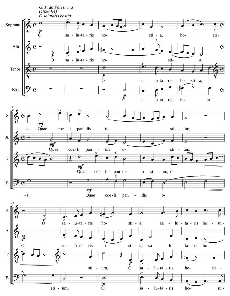 О, спасительная жертва 1 (O salutaris hostia 1)