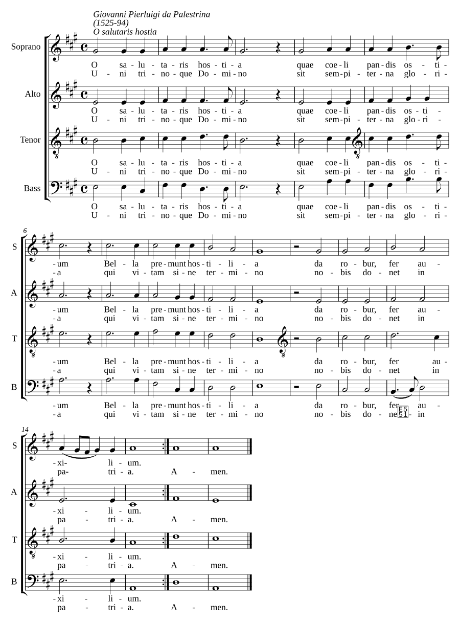О, спасающая жертва (O salutaris hostia)