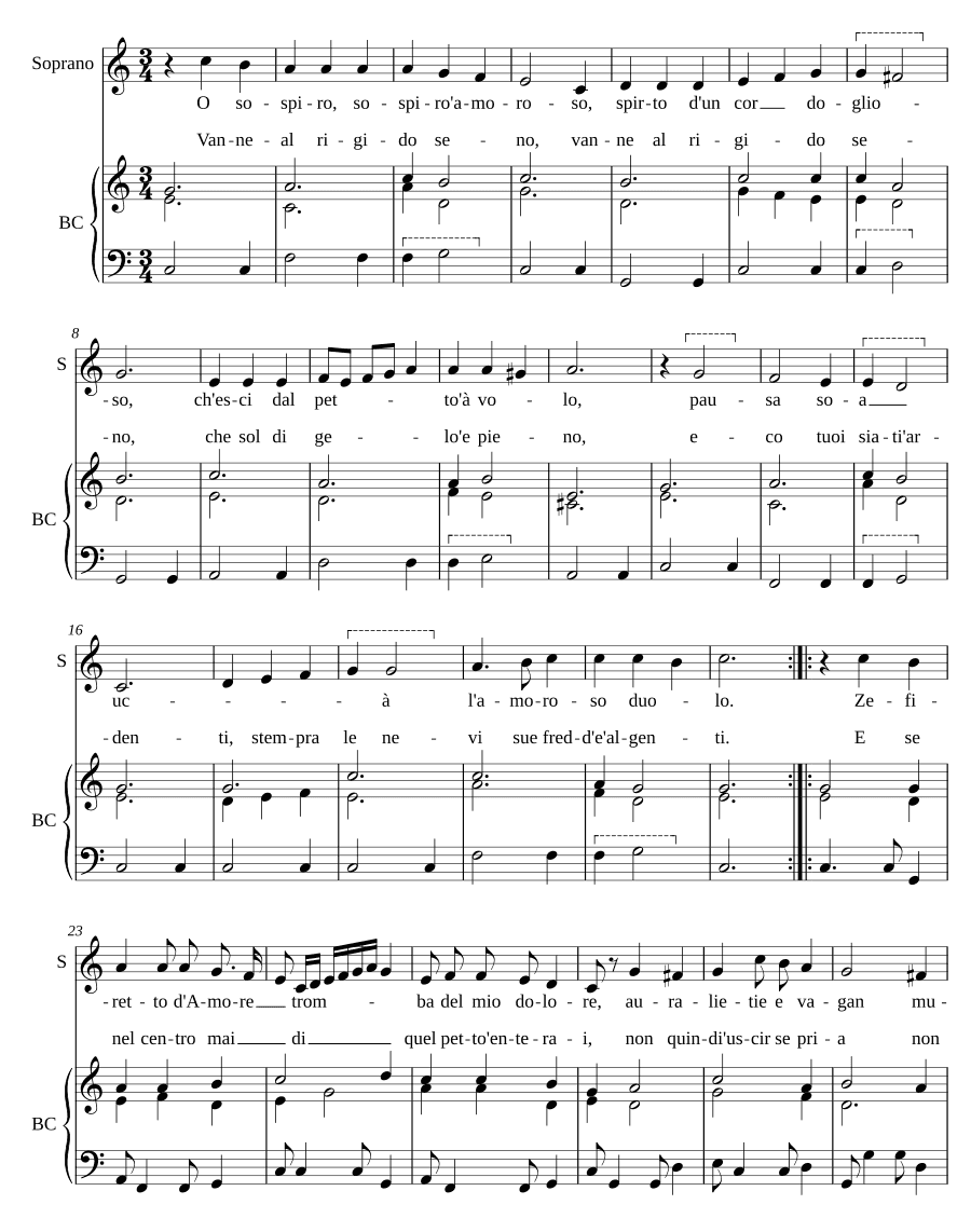 О, любовный вздох (O sospiro amoroso)
