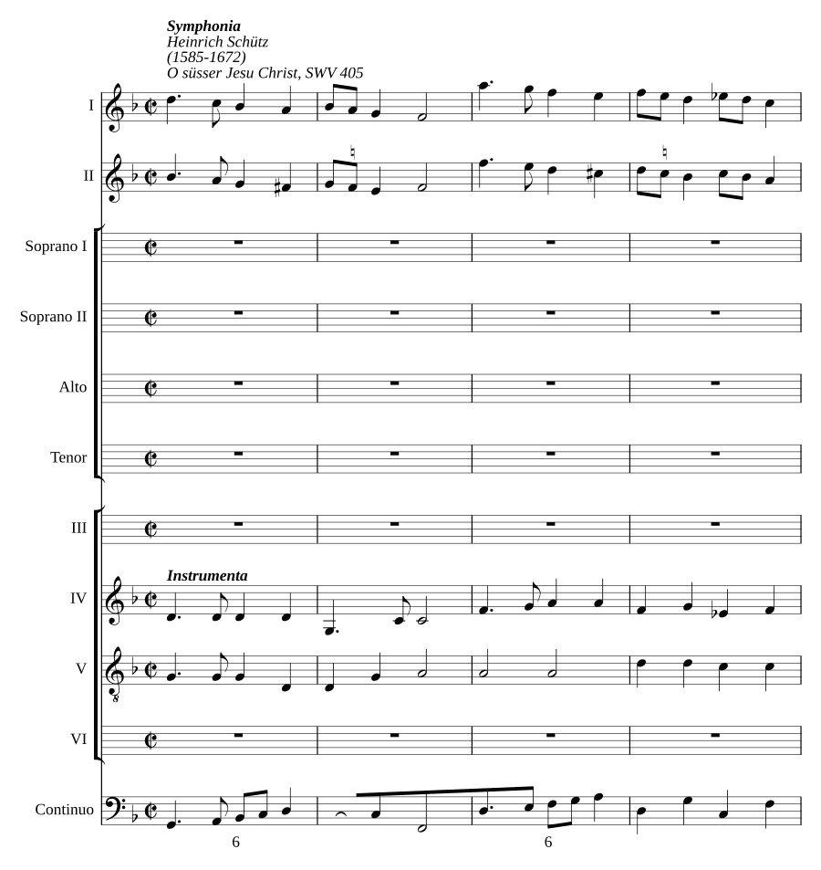 О сладкий Иисус Христос, SWV 405 (O süsser Jesu Christ, SWV 405)
