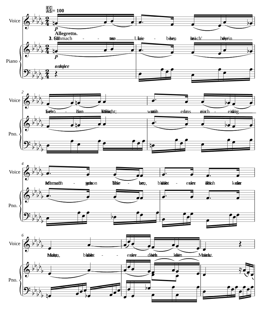 Без любви пусть живет, кто может, соч. 52 № 6 (Ohne Liebe lebe wer da kann, Op. 52 No. 6)