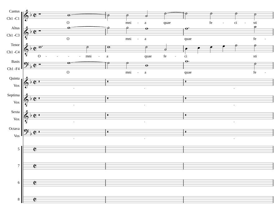 Все, что Ты сотворил, на 8 голосов (Omnia quae fecisti a 8)