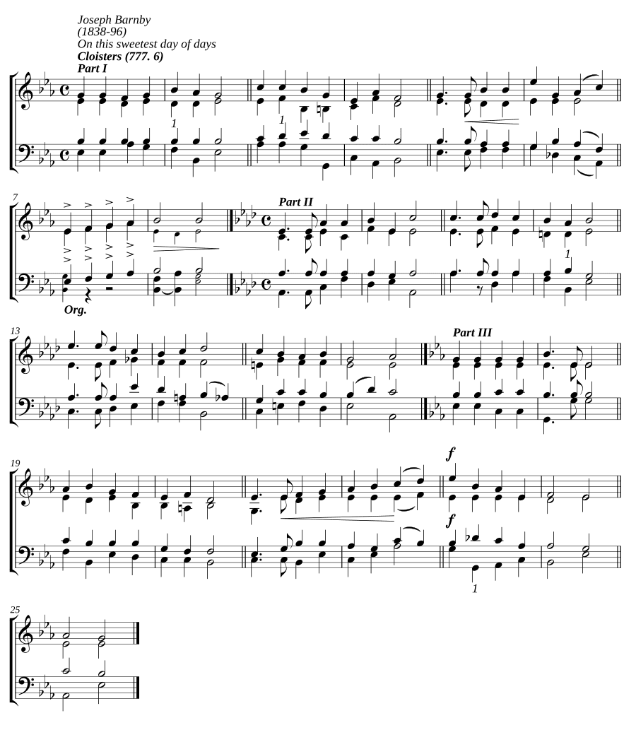 В этот самый сладкий из дней (On this sweetest day of days)