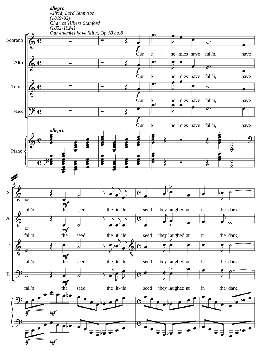 Наши враги пали, соч. 68:8 (Our enemies have fall'n, Op. 68:8)