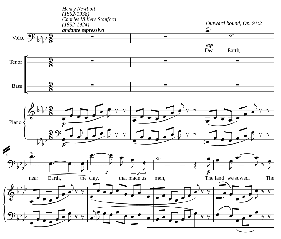 В открытое море, соч. 91 № 2 (Outward bound, Op. 91:2)