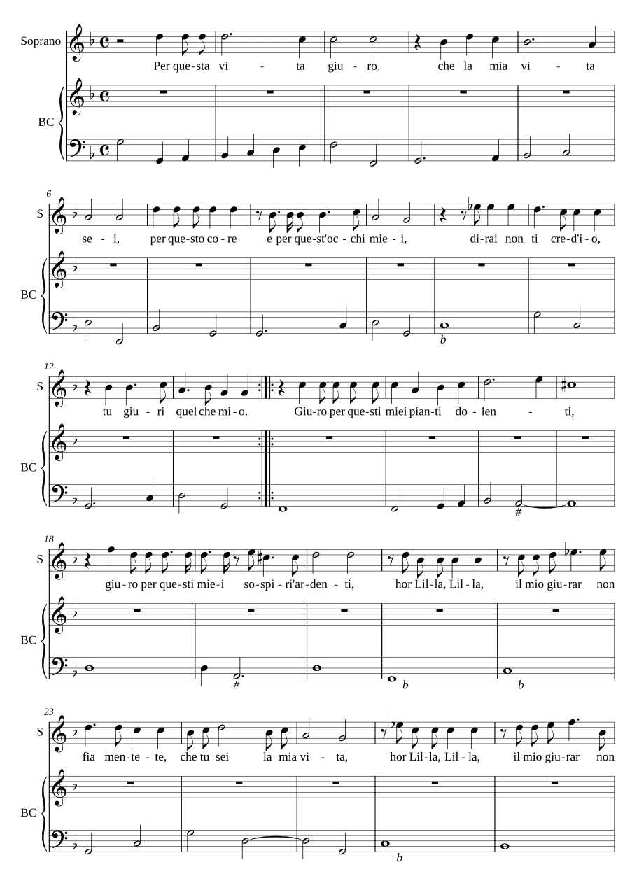 Клянусь этой жизнью (Per questa vita giuro)
