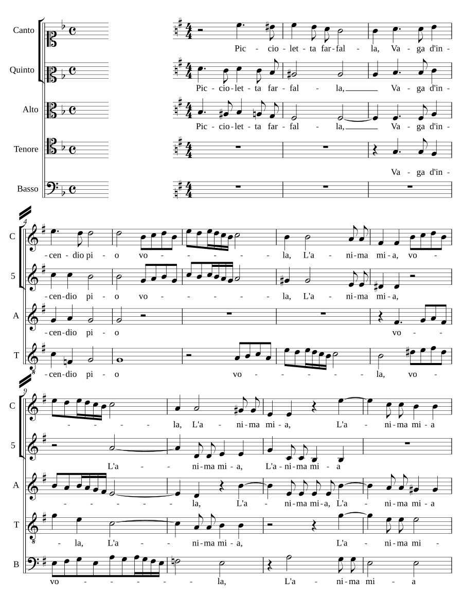 Маленькая бабочка (Piccioletta farfalla)