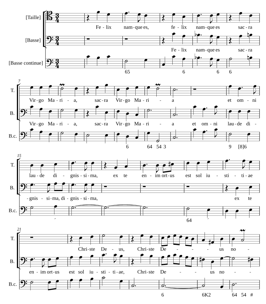 Для Девы (Pour la Vierge, Felix namque)