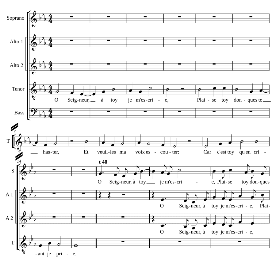 Псалом 141 - О Господь, к Тебе взываю (Pseaume 141 - O Seigneur, à toy je m'escrie).