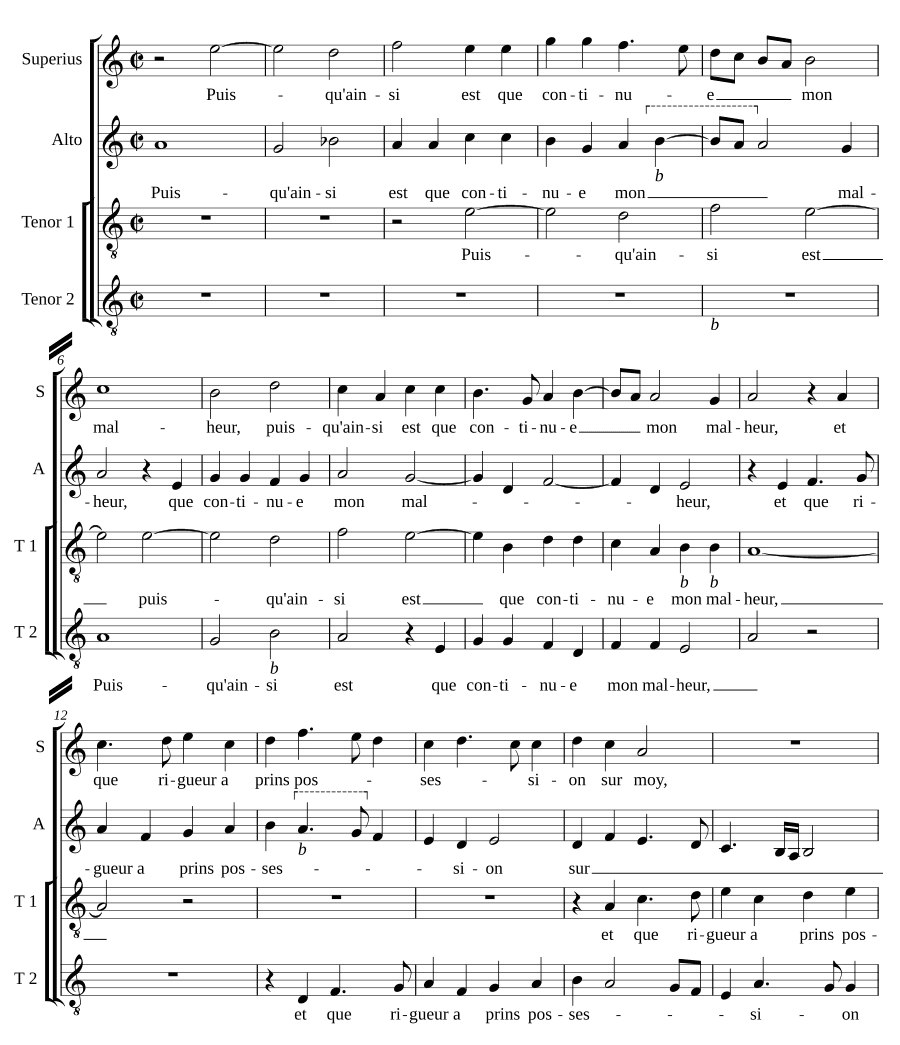 Поскольку таково положение II (Puisque ainsi est II)