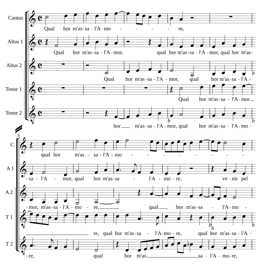 Какое время меня нападает (Qual hor mi assale)