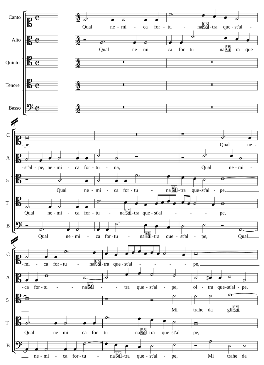 Какая враждебная судьба (Qual nemica fortuna)