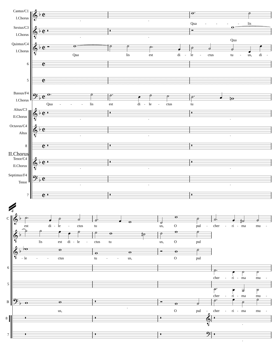 Каков возлюбленный твой, для 8 (Qualis est dilectus tuus a 8)
