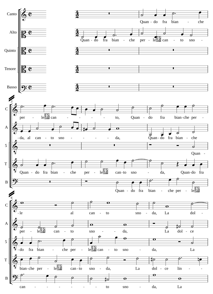 Когда среди белых жемчужин (Quando fra bianche perle)