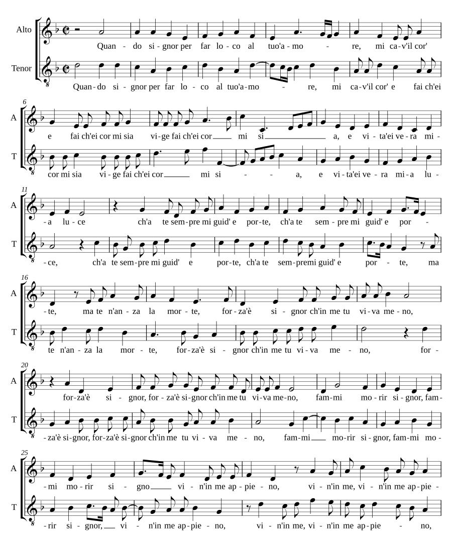 Когда господин, чтобы сделать (Quando signor per far)