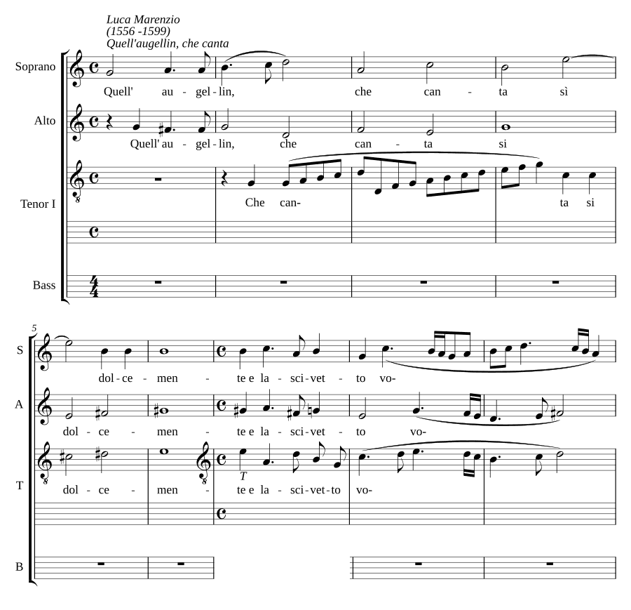 Та птичка, что поёт (Quell' augellin che canta)