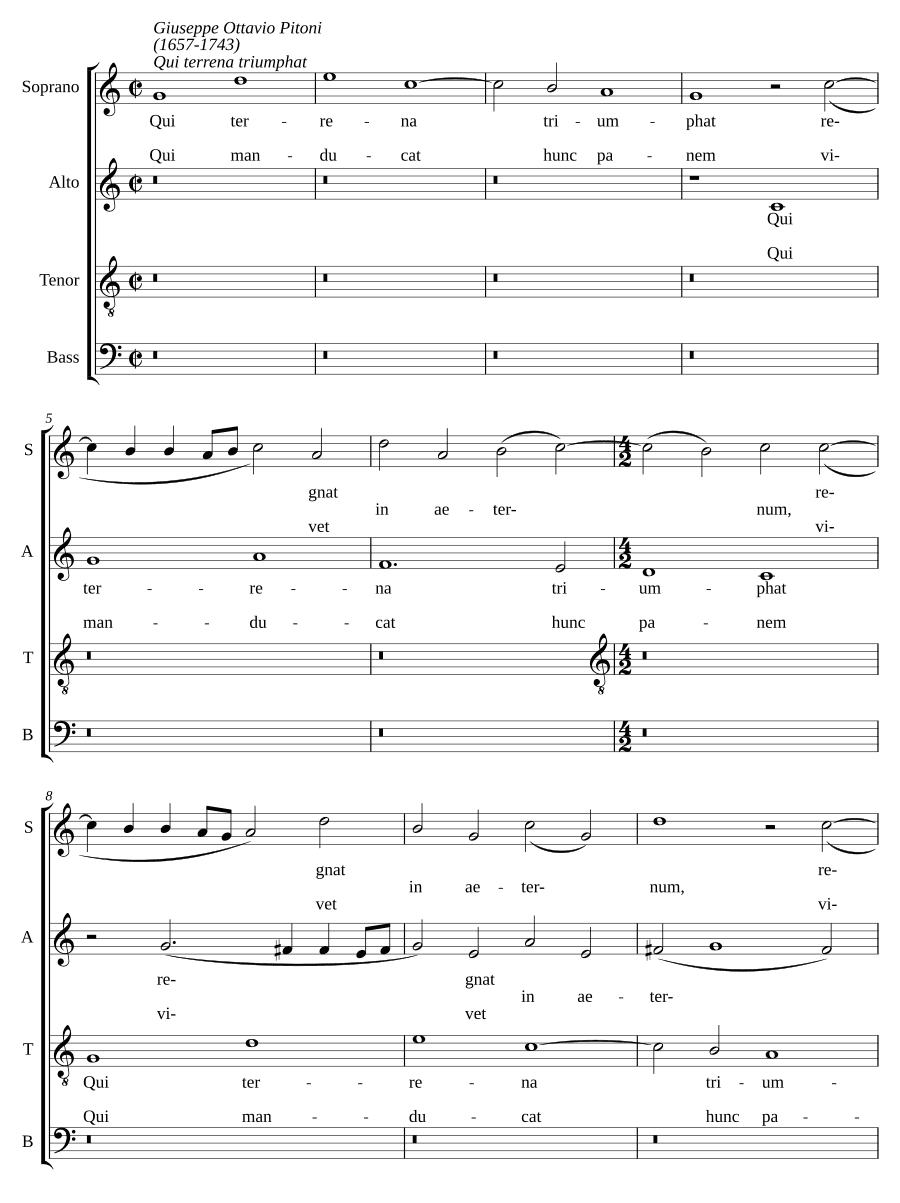 Кто земное побеждает (Qui terrena triumphat)