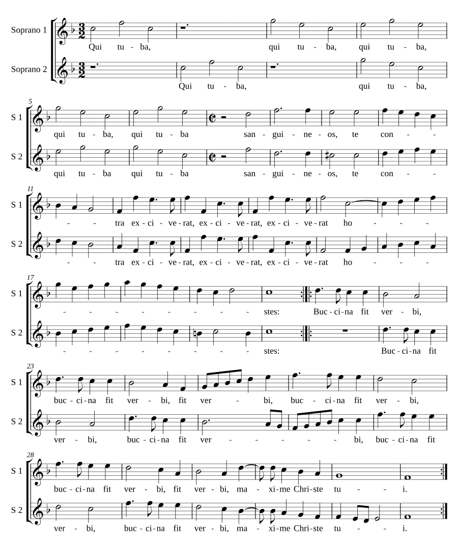 Тот, кто трубит кроваво (Qui tuba sanguineos)