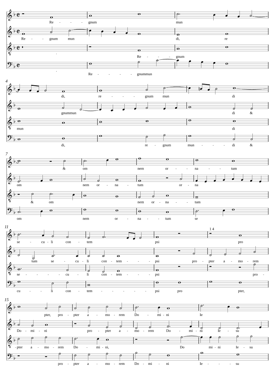 Царство мира для 4 (Regnum mundi a 4)
