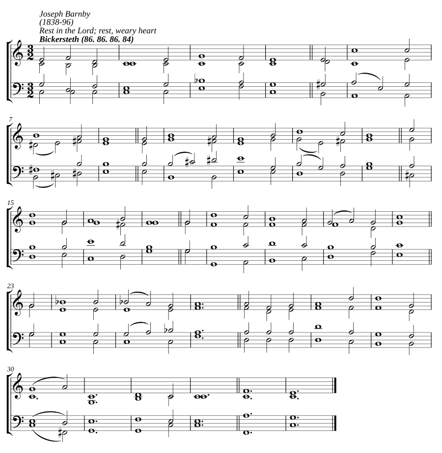 Отдыхай в Господе: отдыхай, усталое сердце (Rest in the Lord: rest, weary heart)
