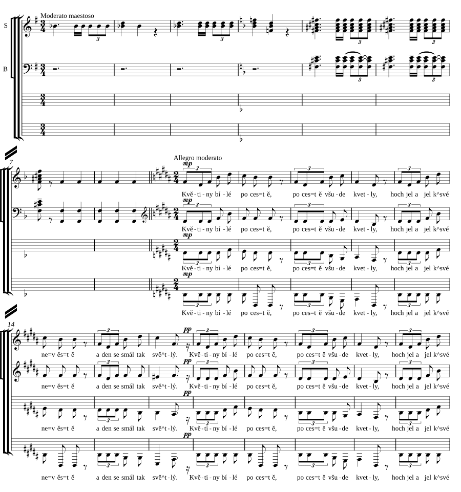 Русалка — Белые цветы вдоль дороги (Rusalka - Květiny bílé po cestě)