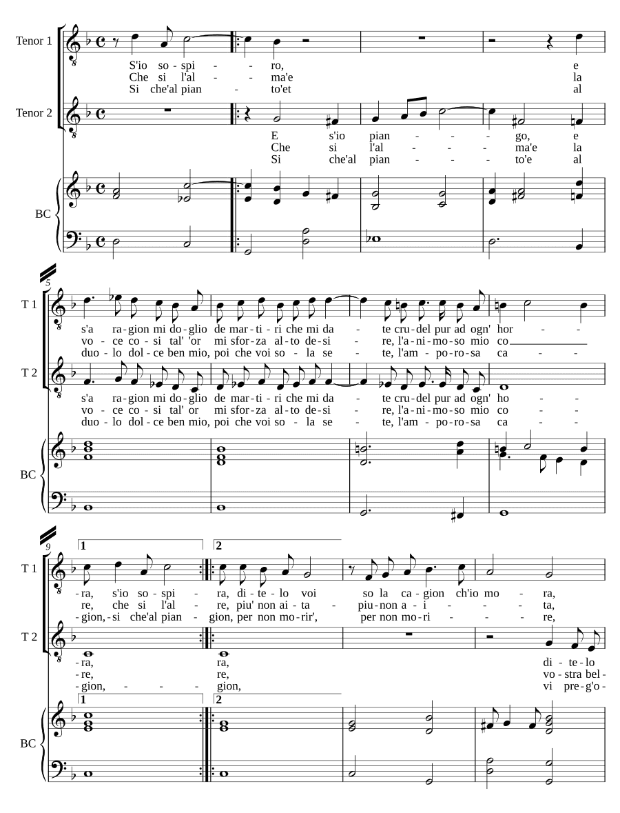 Если я вздыхаю (S'io sospiro)