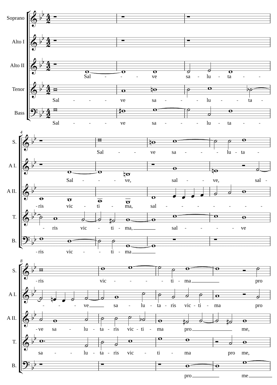 Спаси, жертва спасительная (Salve salutaris victima)