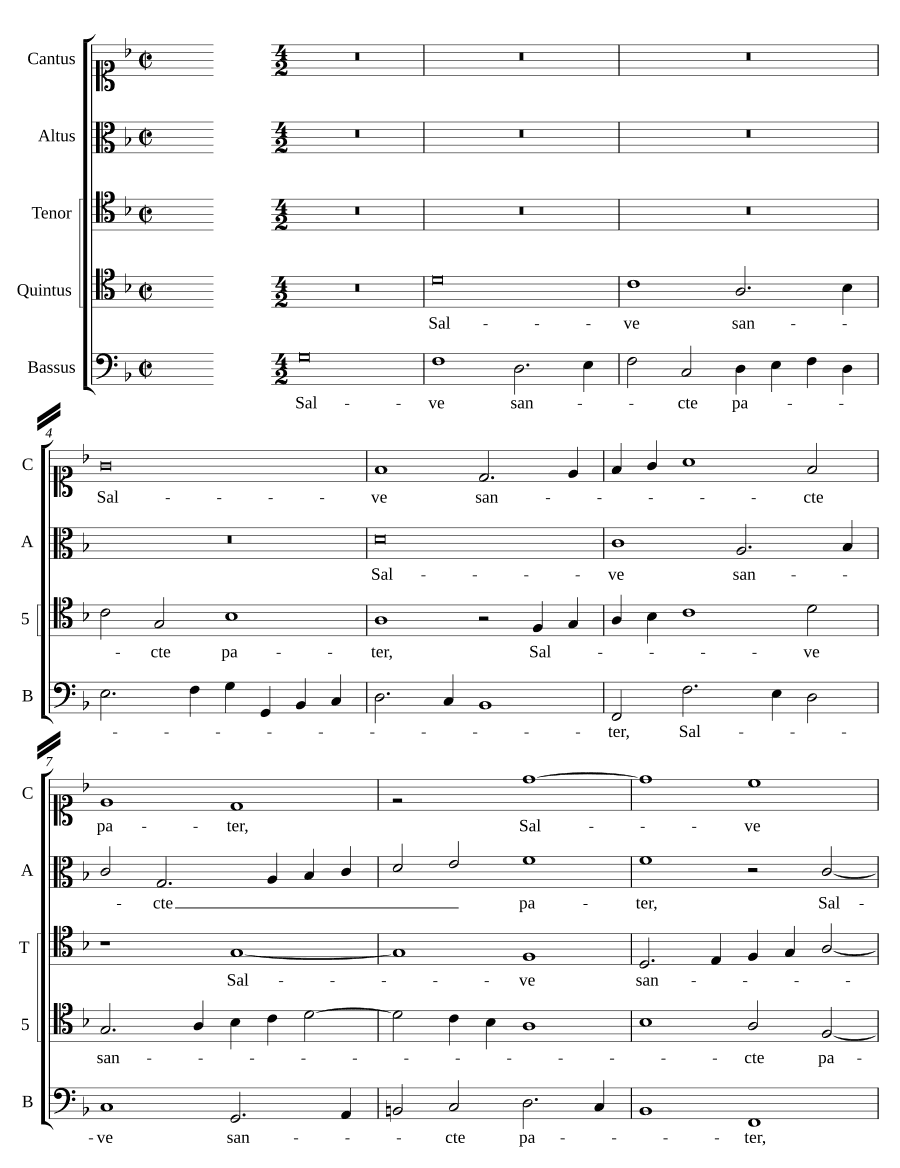 Приветствуй, святой отец (Salve sancte pater)