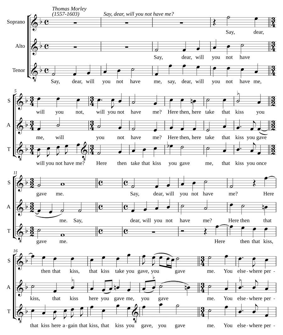 Скажи, дорогая, не хочешь ли ты меня? (Say dear, will you not have me?)