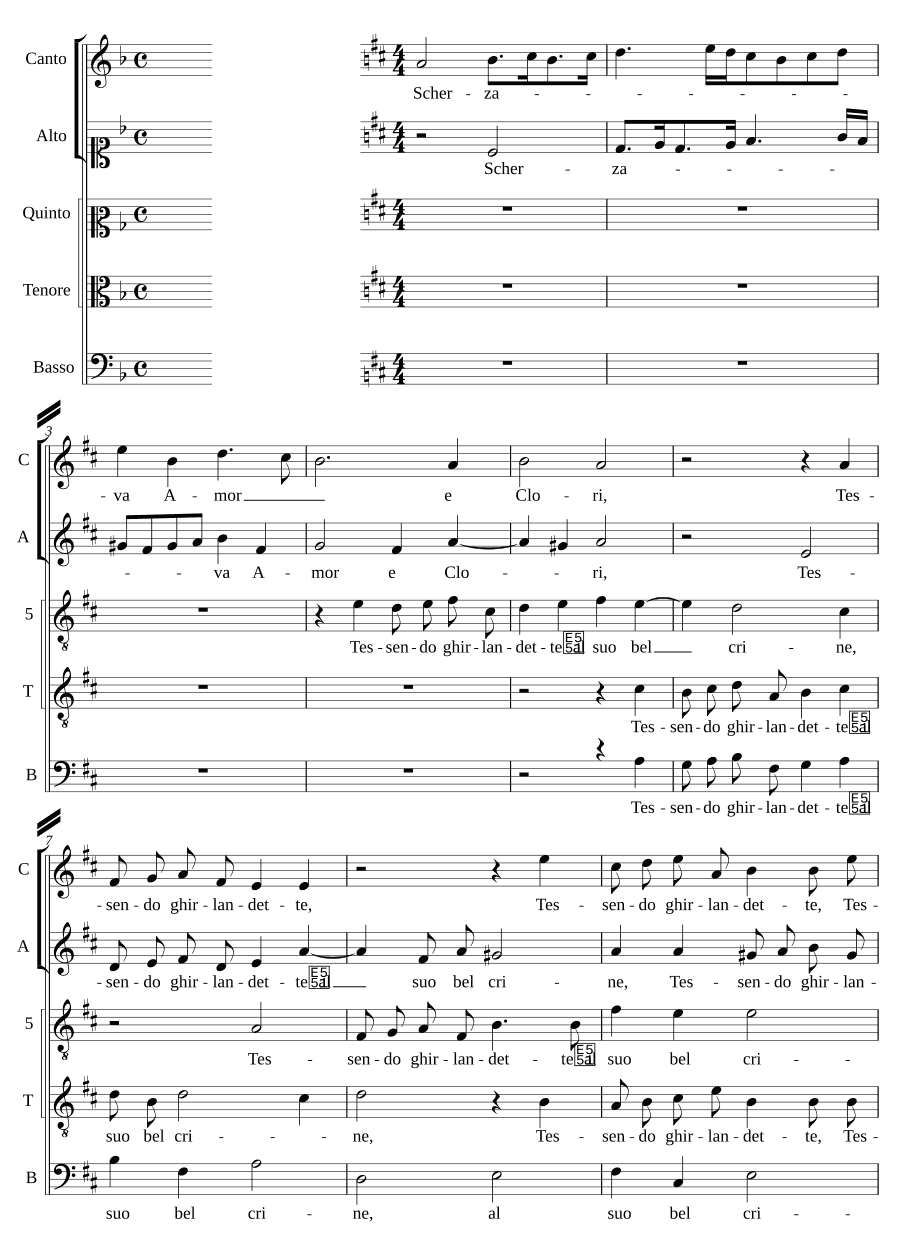 Любовь и Клори шутили (Scherzava Amor e Clori)