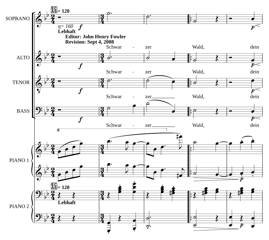 Чёрный лес, соч. 65, № 12 (Schwarzer Wald, Op. 65, No. 12)