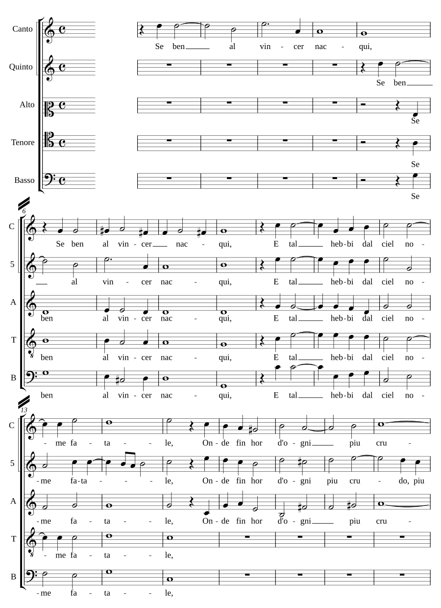 Если я родился побеждать (Se ben al vincer nacqui)