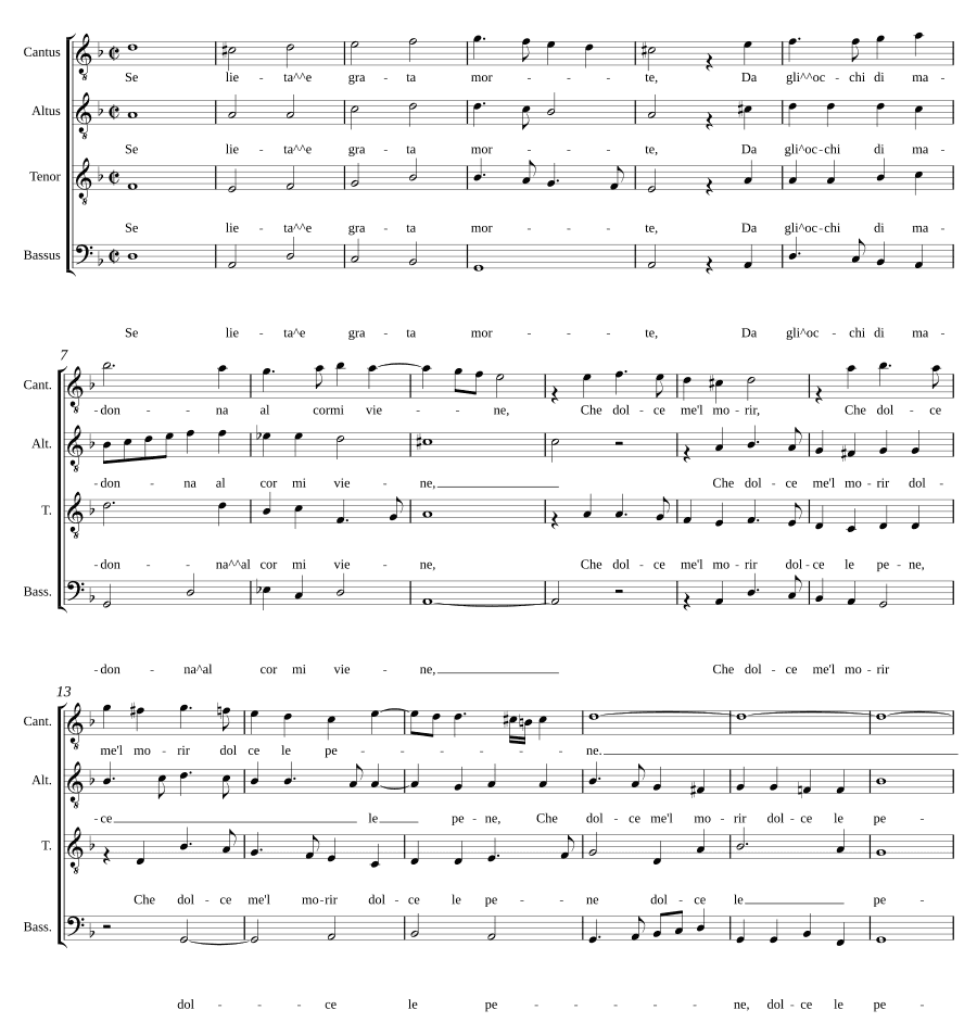 Если счастливая и благодарная смерть (Se lieta e grata morte)
