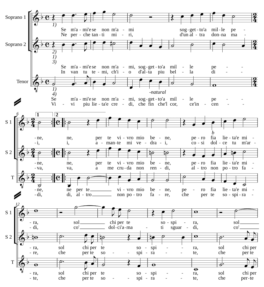 Если любишь меня и если не любишь (Se m'ami e se non m'ami)