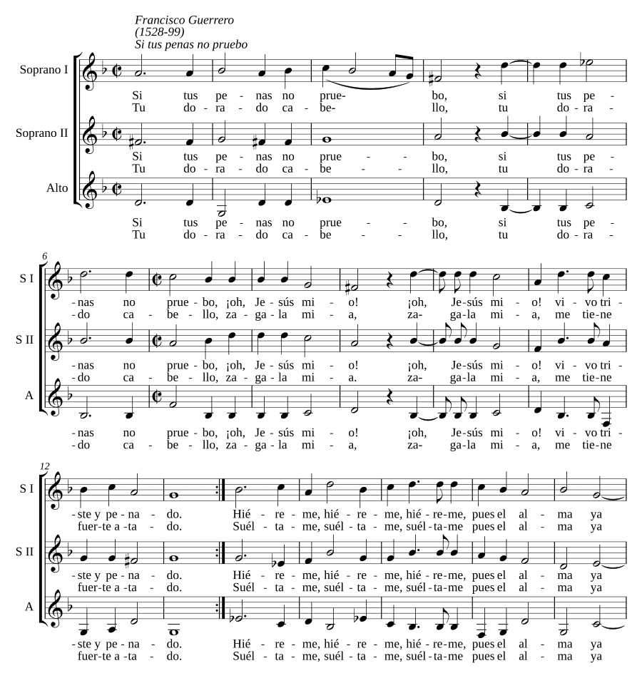 Если я не испытываю твоих страданий (Si tus penas no pruebo)