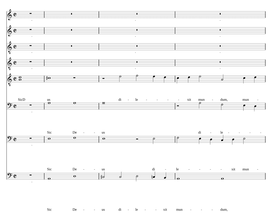 Ибо так возлюбил Бог мир, a 8 (Sic Deus dilexit mundum a 8)