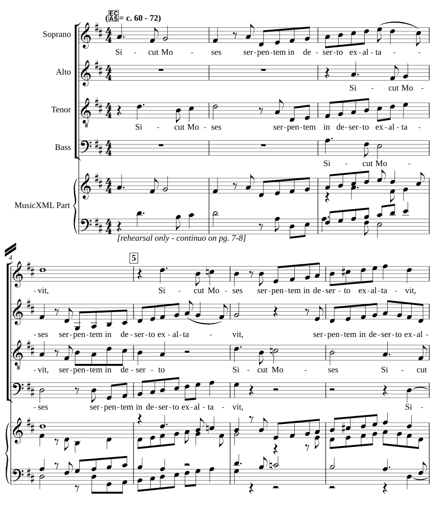 Как Моисей вознес змея в пустыне, SWV 68 (Sicut Moses serpentem in deserto exaltabit, SWV 68)