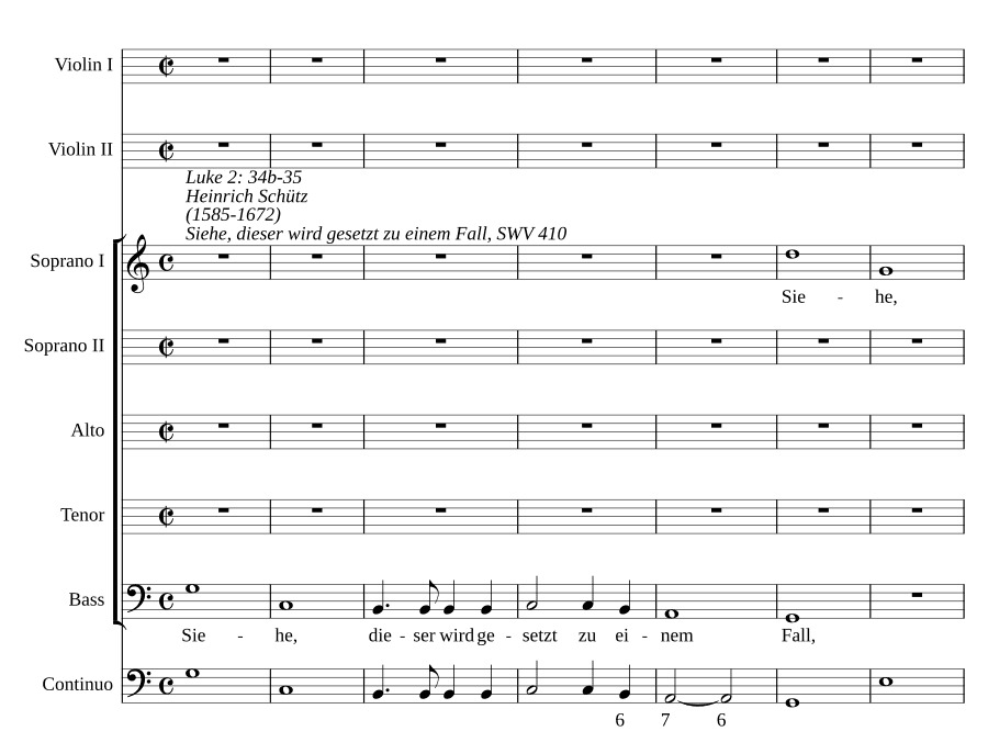Се, он поставлен к падению, SWV 410 (Siehe, dieser wird gesetzt zu einem Fall, SWV 410)