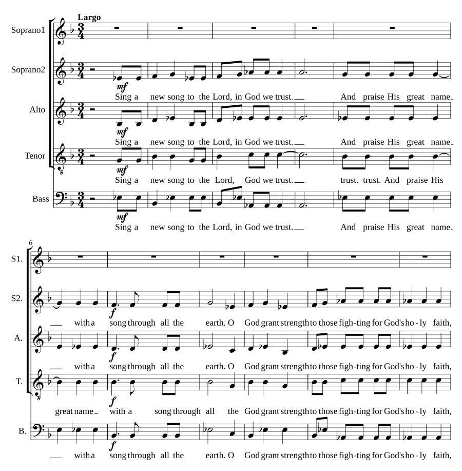 Пойте новую песнь Богу, которому мы верим (Sing a New Song to God We Trust)