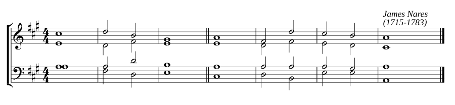 Одноголосный распев в ля мажоре (Single chant in A major)