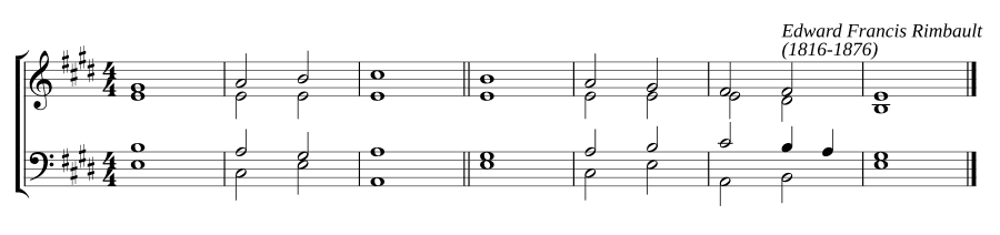 Одноголосный распев в ми мажоре (Single chant in E major)