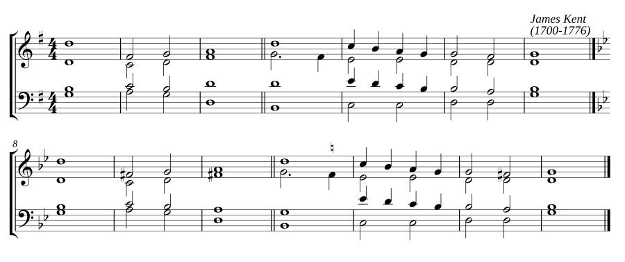 Одноголосный хорал в соль мажоре и миноре (Single chant in G major and minor)