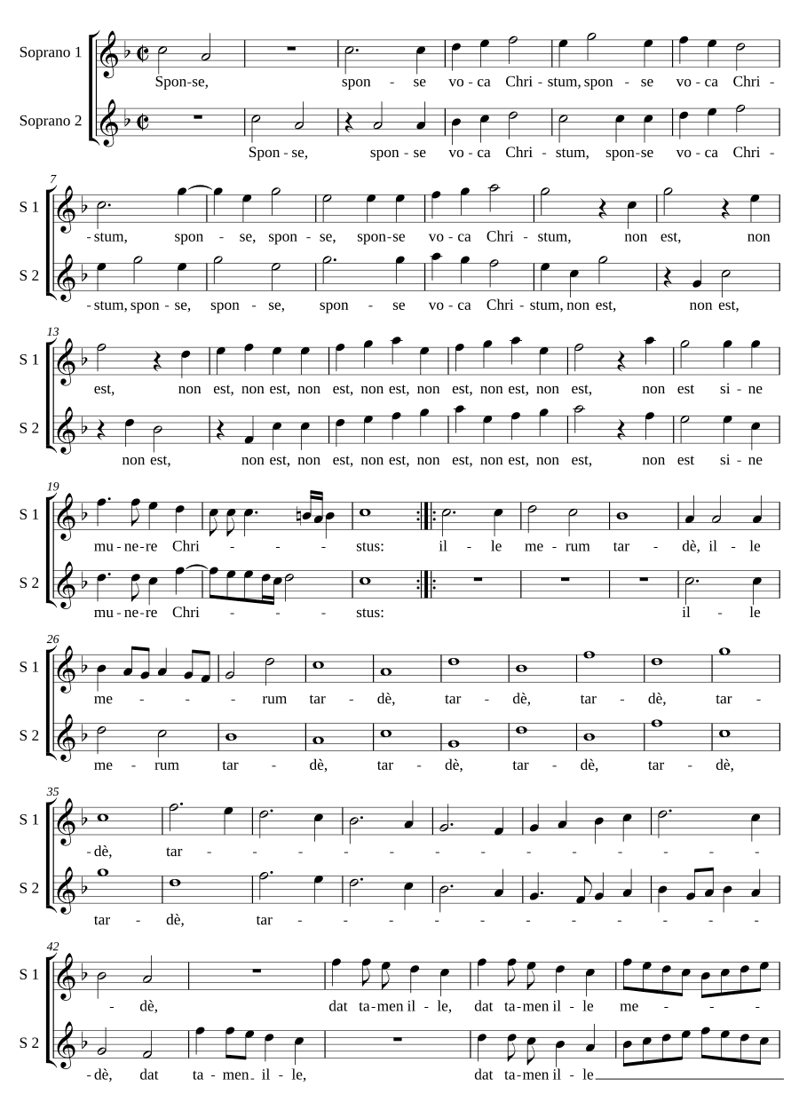 Невеста зовёт Христа (Sponse voca Christum)