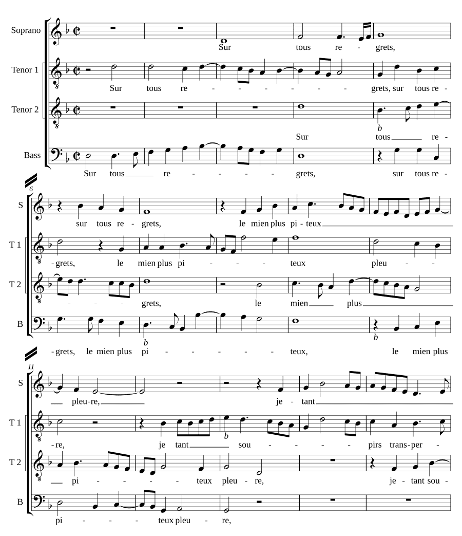 О всех сожалениях (Sur tous regrets)